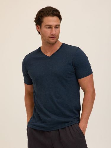 Triblend V-Neck Tee Mens Tops Tshirt Short Threads 4 Thought