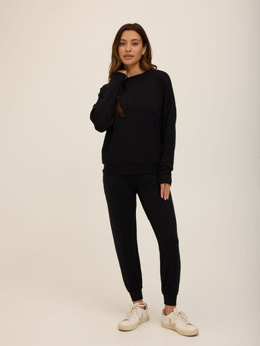 Cathy Boyfriend Feather Fleece Pullover Womens Outerwear Sweatshirt Threads 4 Thought