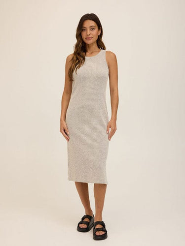 Maddy Stretch Seersucker Tank Midi Dress Womens Dresses Threads 4 Thought