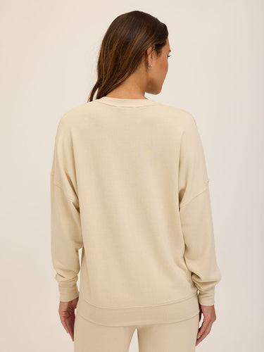 Cathy Boyfriend Feather Fleece Pullover Womens Outerwear Sweatshirt Threads 4 Thought