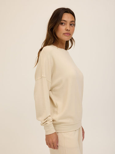 Cathy Boyfriend Feather Fleece Pullover Womens Outerwear Sweatshirt Threads 4 Thought