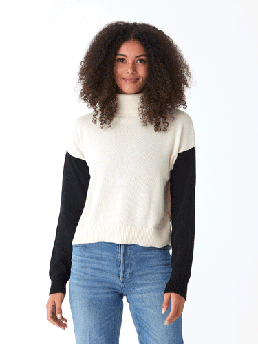 Avery Colorblock Turtleneck Sweater Threads 4 Thought