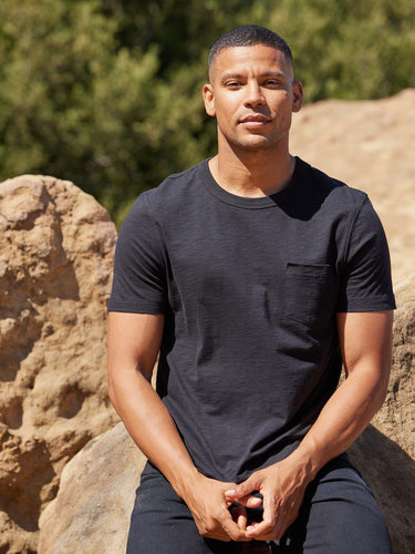 Ryker Slub Jersey Pocket Tee Mens Tops Tshirt Short Threads 4 Thought
