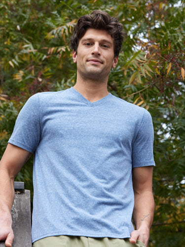 Triblend V-Neck Tee Mens Tops Tshirt Short Threads 4 Thought
