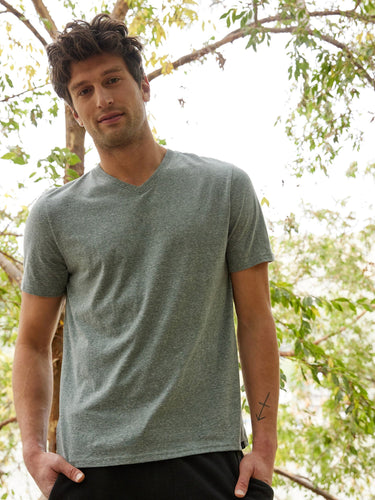 Triblend V-Neck Tee Mens Tops Tshirt Short Threads 4 Thought