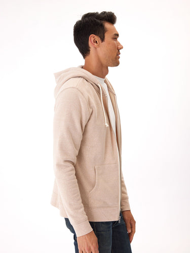 Triblend Zip Fleece Hoodie Mens Outerwear Sweatshirt Threads 4 Thought