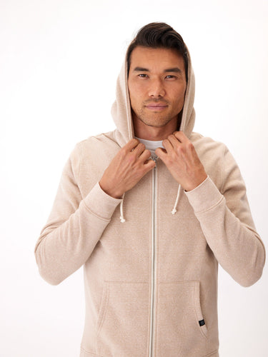 Triblend Zip Fleece Hoodie Mens Outerwear Sweatshirt Threads 4 Thought