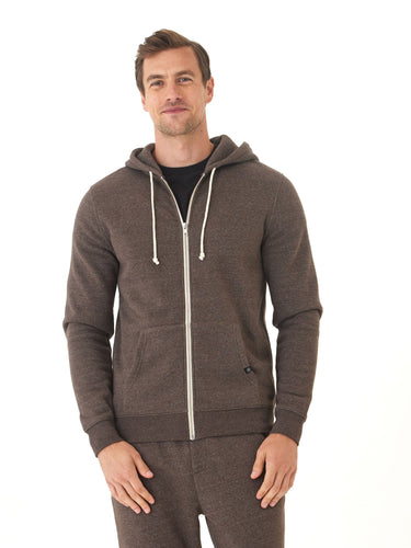 Triblend Zip Fleece Hoodie Mens Outerwear Sweatshirt Threads 4 Thought
