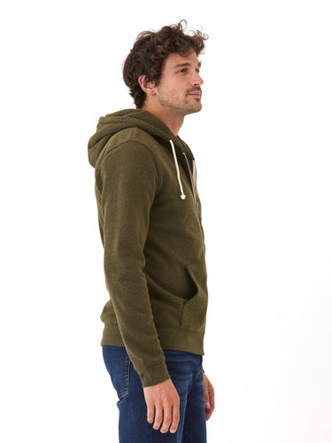 Men's Core Triblend Fleece Zip Hoodie Mens Outerwear Sweatshirt Threads 4 Thought