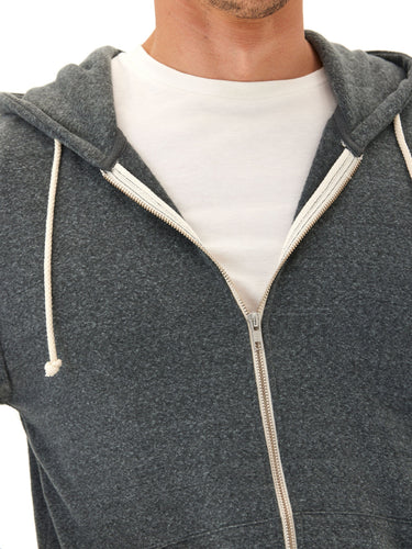 Triblend Zip Fleece Hoodie Mens Outerwear Sweatshirt Threads 4 Thought