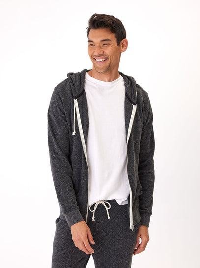 Triblend Zip Fleece Hoodie Mens Outerwear Sweatshirt Threads 4 Thought