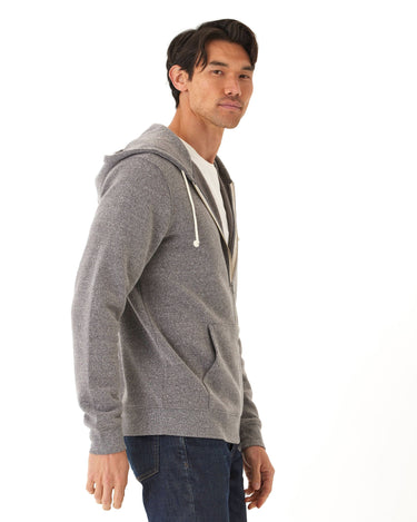 Triblend Zip Fleece Hoodie Mens Outerwear Sweatshirt Threads 4 Thought