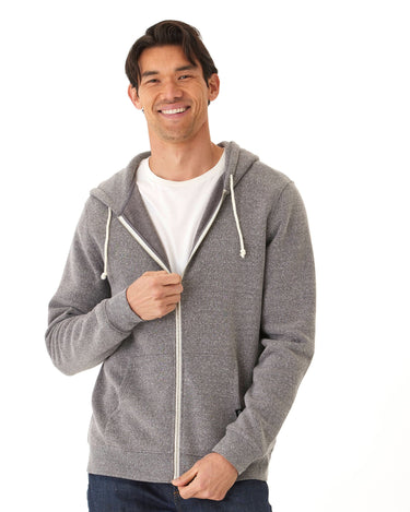 Triblend Zip Fleece Hoodie Mens Outerwear Sweatshirt Threads 4 Thought