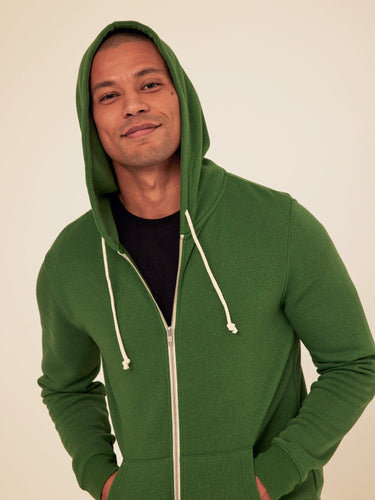 Triblend Zip Fleece Hoodie Mens Outerwear Sweatshirt Threads 4 Thought