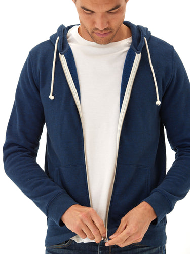 Triblend Zip Fleece Hoodie Mens Outerwear Sweatshirt Threads 4 Thought