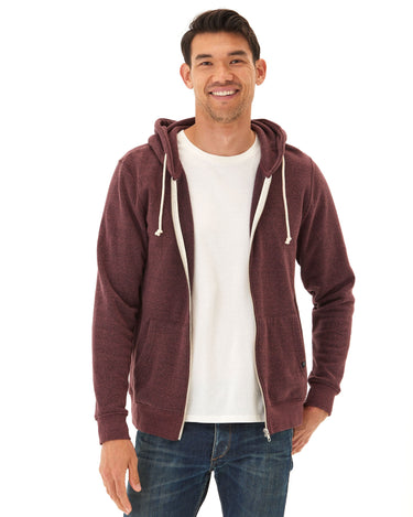 Triblend Zip Fleece Hoodie Mens Outerwear Sweatshirt Threads 4 Thought