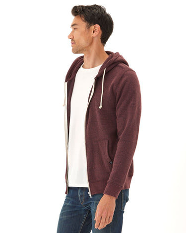 Triblend Zip Fleece Hoodie Mens Outerwear Sweatshirt Threads 4 Thought