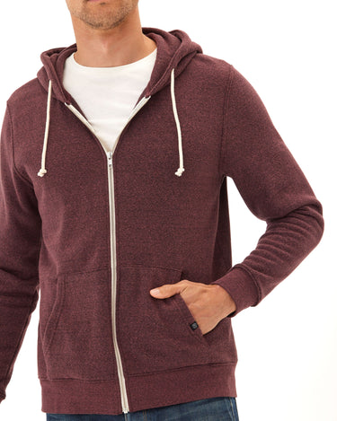 Triblend Zip Fleece Hoodie Mens Outerwear Sweatshirt Threads 4 Thought