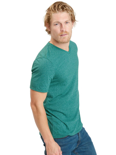 Triblend Short Sleeve V-Neck Tee Mens Tops Tshirt Short Threads 4 Thought