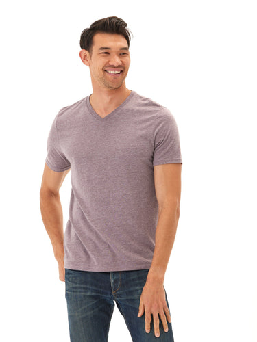 Triblend V-Neck Tee Mens Tops Tshirt Short Threads 4 Thought