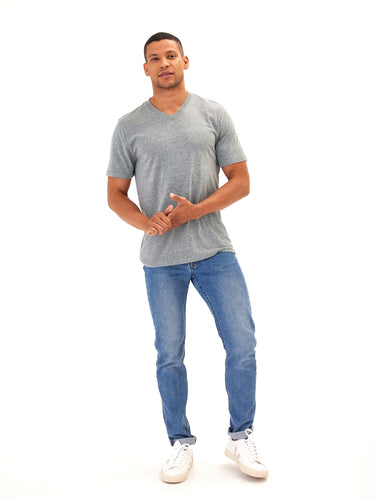 Triblend V-Neck Tee Mens Tops Tshirt Short Threads 4 Thought
