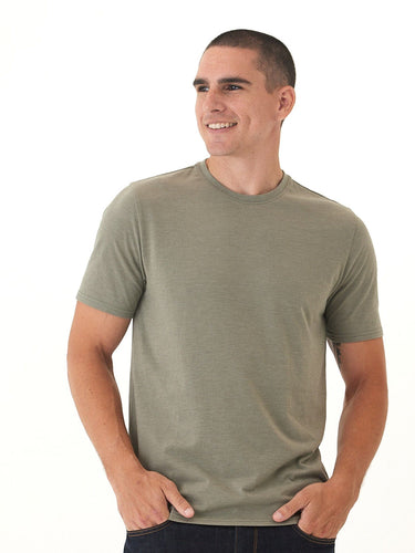Triblend Crew Neck Tee Mens Tops Tshirt Short Threads 4 Thought