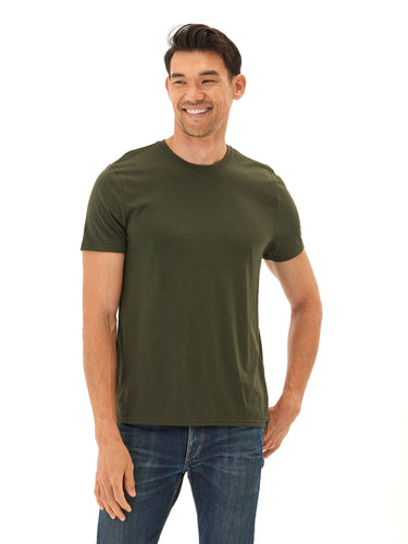 Triblend Crew Neck Tee Mens Tops Tshirt Short Threads 4 Thought