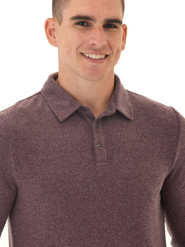 Henrique Sweater Knit Long Sleeve Polo Threads 4 Thought