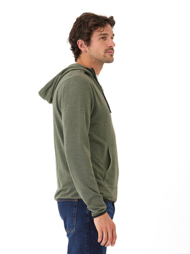 Khris 1/4 Zip Feather Fleece Hoodie Mens Outerwear Sweatshirt Threads 4 Thought