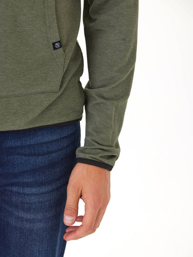 Khris 1/4 Zip Feather Fleece Hoodie Mens Outerwear Sweatshirt Threads 4 Thought