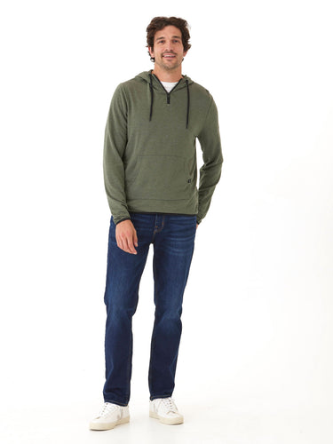 Khris 1/4 Zip Feather Fleece Hoodie Mens Outerwear Sweatshirt Threads 4 Thought