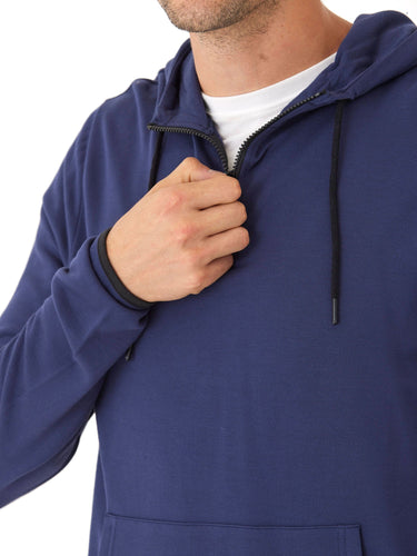 Khris 1/4 Zip Feather Fleece Hoodie Mens Outerwear Sweatshirt Threads 4 Thought