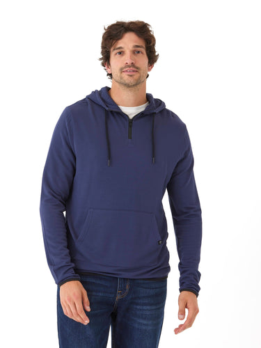 Khris 1/4 Zip Feather Fleece Hoodie Mens Outerwear Sweatshirt Threads 4 Thought