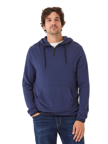 Khris 1/4 Zip Feather Fleece Hoodie Mens Outerwear Sweatshirt Threads 4 Thought