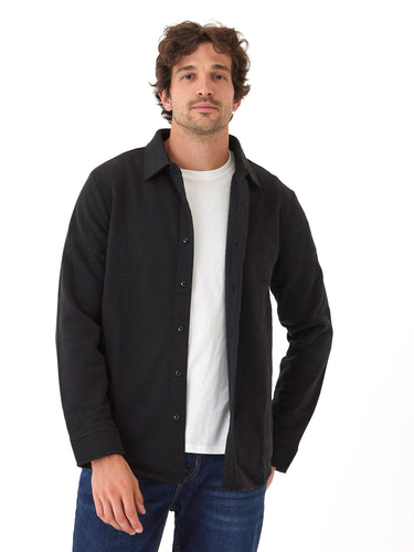 Mika Triblend Fleece Button Down Mens Outerwear Sweatshirt Threads 4 Thought