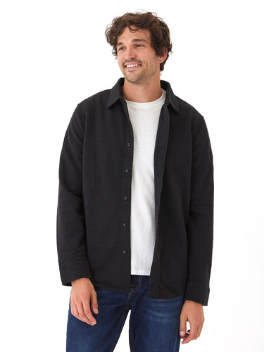 Mika Triblend Fleece Button Down Mens Outerwear Sweatshirt Threads 4 Thought