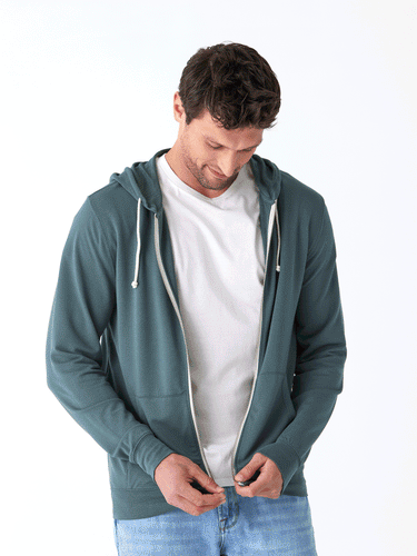 Nathan Modal Terry Full-Zip Hoodie Mens Outerwear Sweatshirt Threads 4 Thought