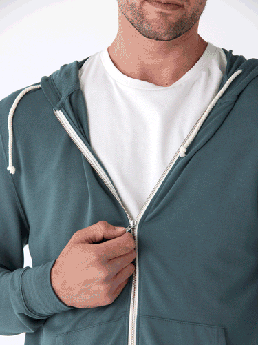 Nathan Modal Terry Full-Zip Hoodie Mens Outerwear Sweatshirt Threads 4 Thought