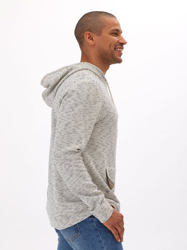 Nico Striped Terry Pullover Hoodie Mens Outerwear Sweatshirt Threads 4 Thought