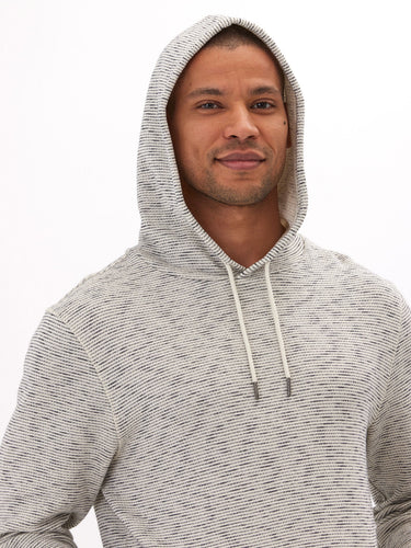 Nico Striped Terry Pullover Hoodie Mens Outerwear Sweatshirt Threads 4 Thought