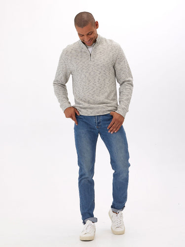 Felix Stripe Terry 1/4 Zip Pullover Mens Outerwear Sweatshirt Threads 4 Thought