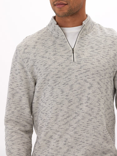 Felix Stripe Terry 1/4 Zip Pullover Mens Outerwear Sweatshirt Threads 4 Thought