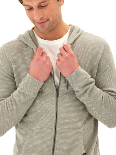 Jordyn Stripe Terry Full Zip Mens Outerwear Sweatshirt Threads 4 Thought