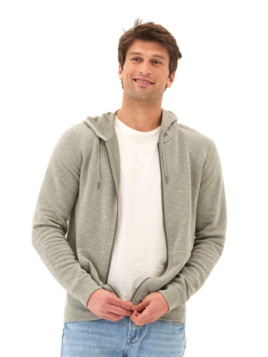 Jordyn Stripe Terry Full Zip Mens Outerwear Sweatshirt Threads 4 Thought