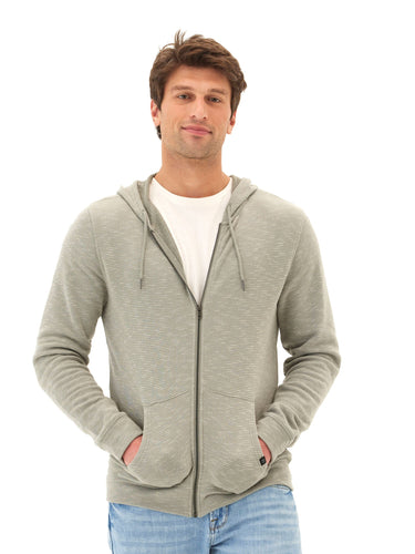 Jordyn Stripe Terry Full Zip Mens Outerwear Sweatshirt Threads 4 Thought