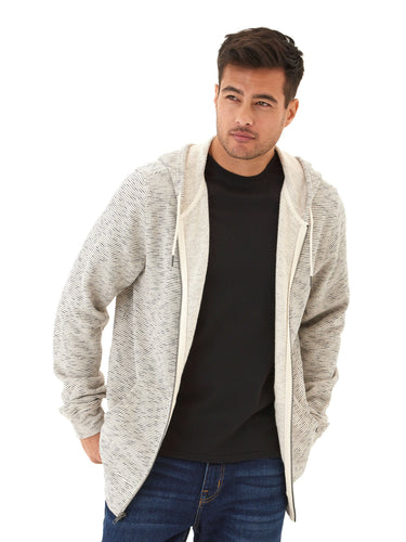 Jordyn Stripe Terry Full Zip Mens Outerwear Sweatshirt Threads 4 Thought
