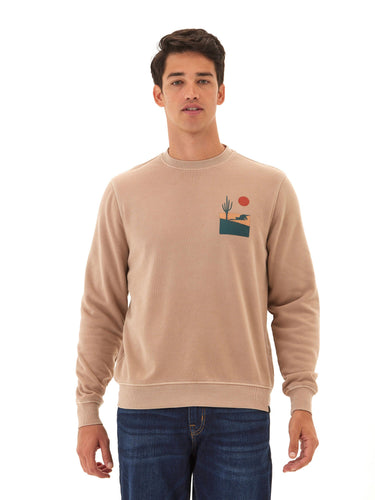 Mineral Wash Graphic Fleece Crew Mens Outerwear Sweatshirt Threads 4 Thought