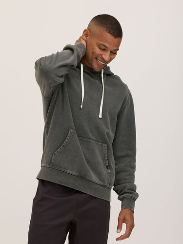 Everett Mineral Wash Heavyweight Relaxed Pullover Hoodie Mens Outerwear Sweatshirt Threads 4 Thought