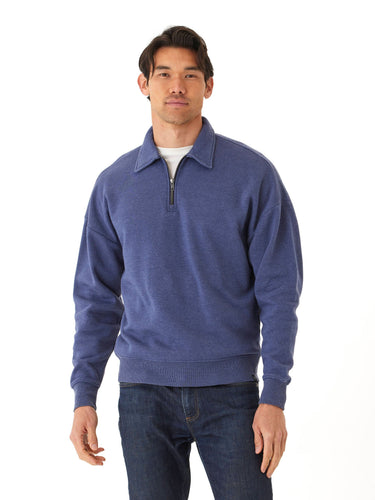 Gabe Mineral Wash Fleece 1/4 Zip Pullover Mens Outerwear Sweatshirt Threads 4 Thought