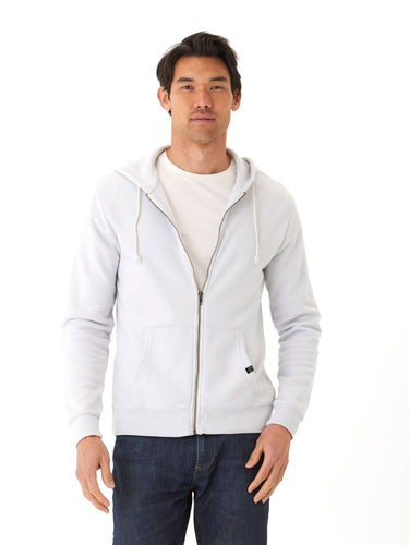 Jordyn Mineral Wash Fleece Full Zip Hoodie Mens Outerwear Sweatshirt Threads 4 Thought